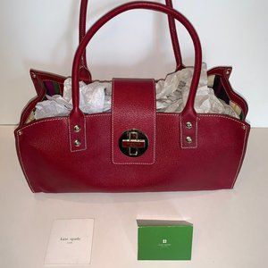 Unused Cherry Red Kate Spade Large Satchel Purse